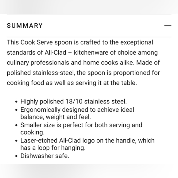 All-Clad 🔥NWT🔥 serving fork for dinner - stainless steel dishwasher safe 🔥 - Picture 8 of 10